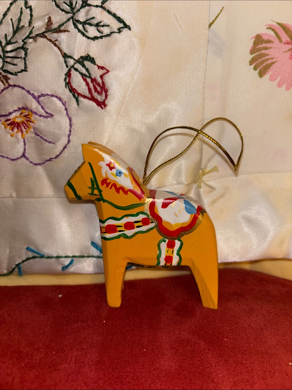 Vintage Swedish Dala Horse Ornament!